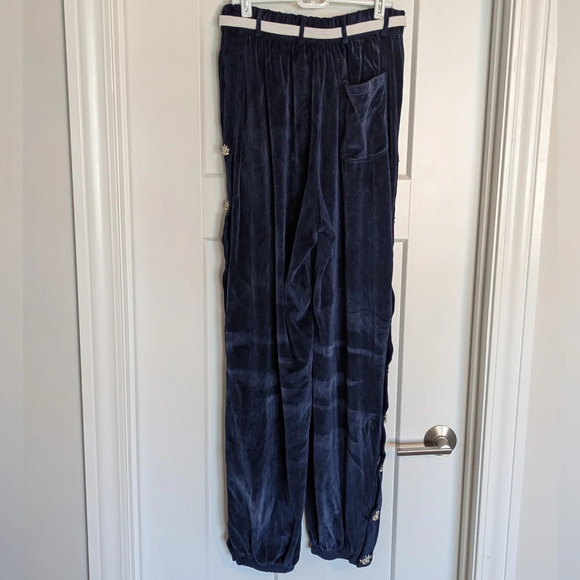 Boys Lie XL Navy Oh Snap Velour Sweatpants - Piece of Reign - Hand-dyed - Angel - Picture 7 of 8
